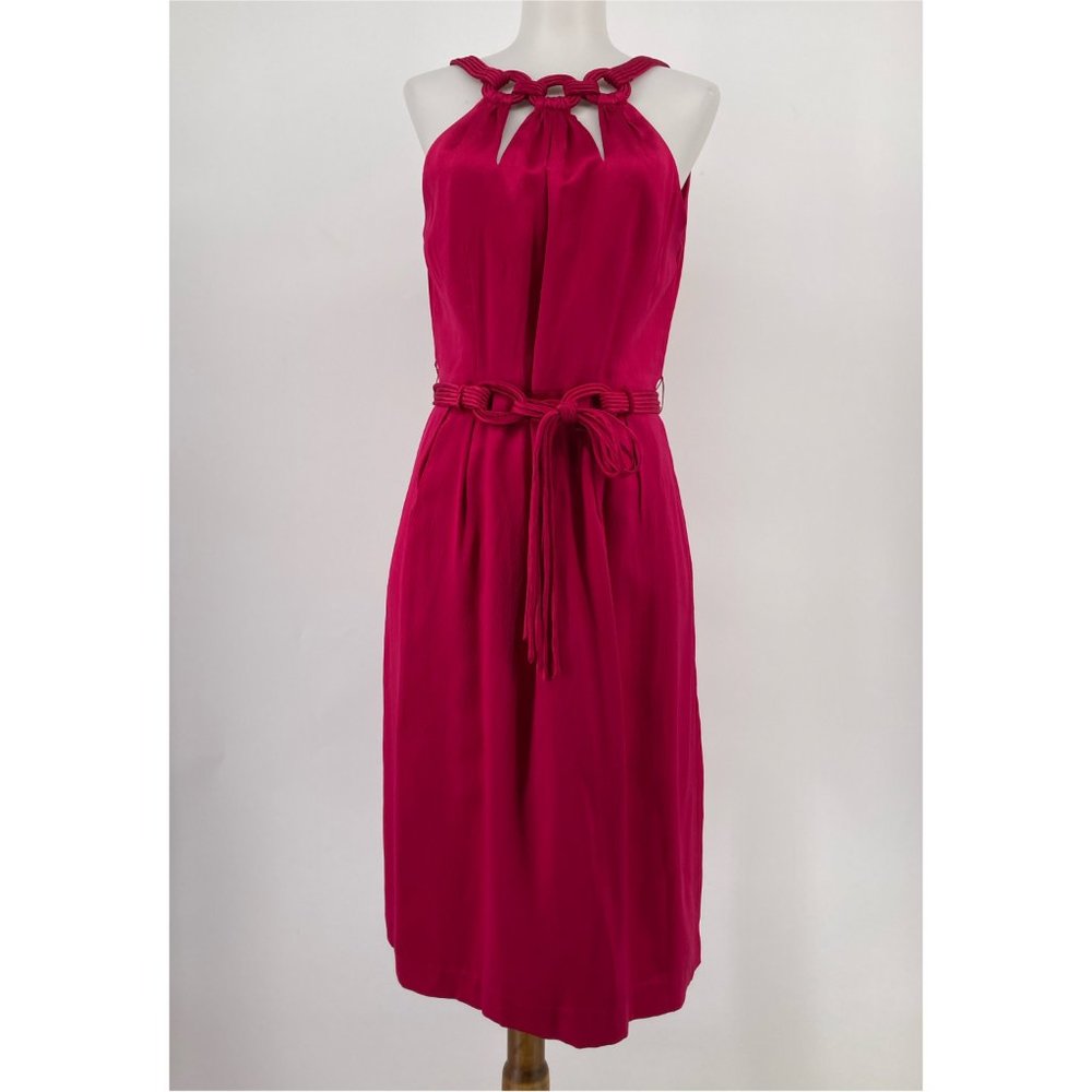 Nanette Lepore Dress Sleeveless Sheath Solid Pink